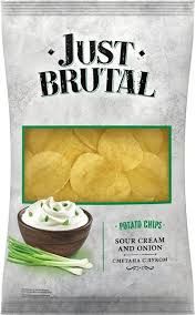 Just Brutal Chips with Sour Cream &amp; Onion Flavor 3 oz (85g)
