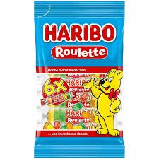 German Haribo Roulette Fruit Gum Rolls 6-piece (6x Beutel) 5.3 oz (150g)