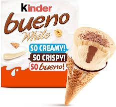 Kinder Bueno White Chocolate Ice Cream Cone 8.8 oz (248g) Kinder Bueno White Chocolate Ice Cream Cone 8.8 oz (248g)