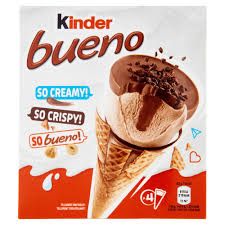 Kinder Bueno Classic Ice Cream Cone (4-piece) 8.8 oz (248g) Kinder Bueno Classic Ice Cream Cone (4-piece) 8.8 oz (248g)