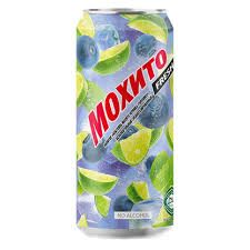 Ochakovskiy Blueberry &amp; Bilberry Mojito Non-Alcoholic Soft Drink 15.2 oz (450ml)
