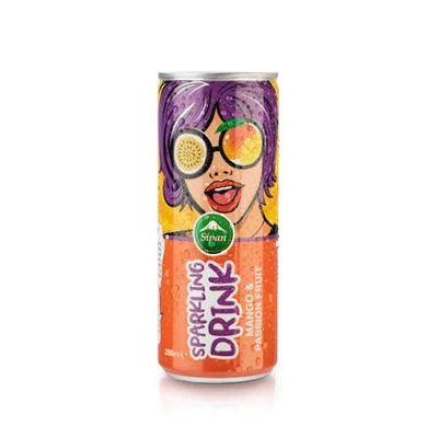 Sipan Sparkling Drink with Mango &amp; Passion Fruit 8.5 oz (250ml)