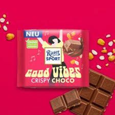Ritter Sport Good Vibes Crispy Milk Chocolate 3.5 oz (100g) Ritter Sport Good Vibes Crispy Milk Chocolate 3.5 oz (100g)