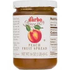 Darbo (D'arbo) Peach Preserves 16 oz (454g)