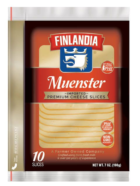 Finlandia Muenster Imported Premium Cheese Slices 7 oz (198g)