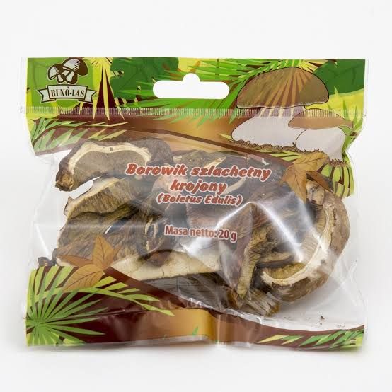 Runolas Dried Sliced Porcini Mushrooms (Borowik Szlachetny Suszony Krojony) 0.7 oz (20g)