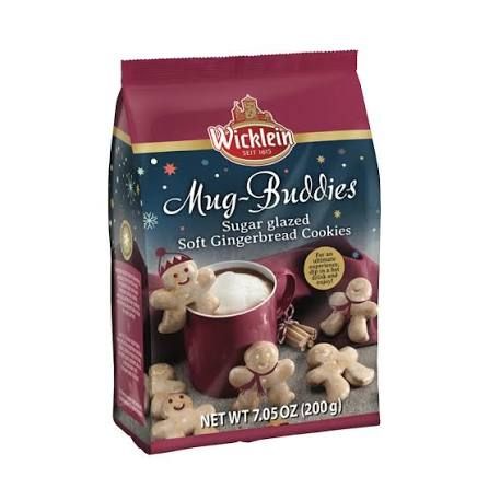 Wicklein Mug-Buddies Chocolate Brownie Style Soft Gingerbread Cookies with Cocoa Nibs 7 oz (200g)