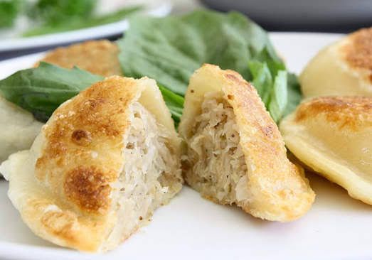 House-Made Polish Sauerkraut Pierogi (European Flour, Olive Oil) 12-piece 13 oz (370g) House-Made Polish Sauerkraut Pierogi (European Flour, Olive Oil) 12-piece 13 oz (370g)