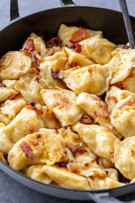 House-Made Polish Potato &amp; Cheddar Pierogi (European Flour, Olive Oil) 12-piece 13 oz (370g)