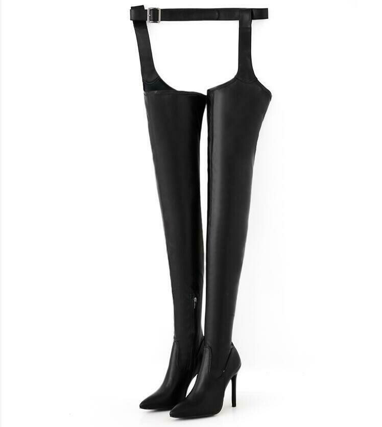 Leather Stiletto Boots