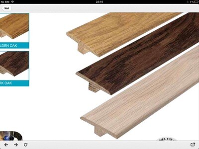 T Section Door Plate Joining Profile 2.7m (3 x 0.9m pieces)
