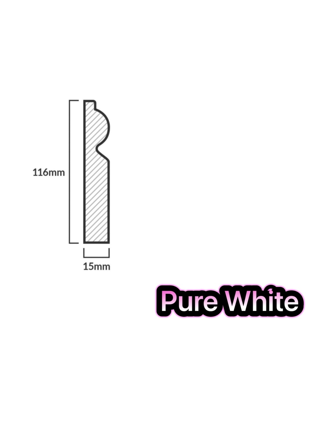 5” Torus Skirting Board 2.4m