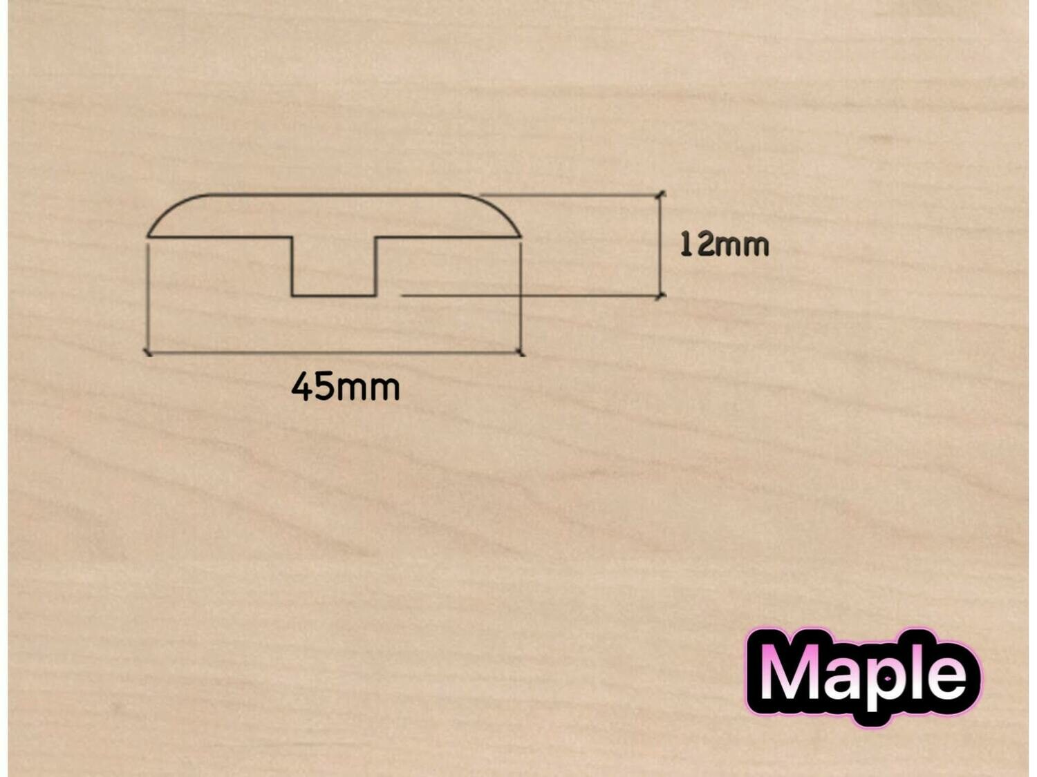 T Section Door Plate Joining Profile 2.7m (3 x 0.9m pieces)