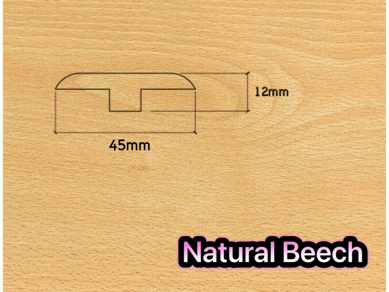 T Section Door Plate Joining Profile 2.7m (3 x 0.9m pieces)