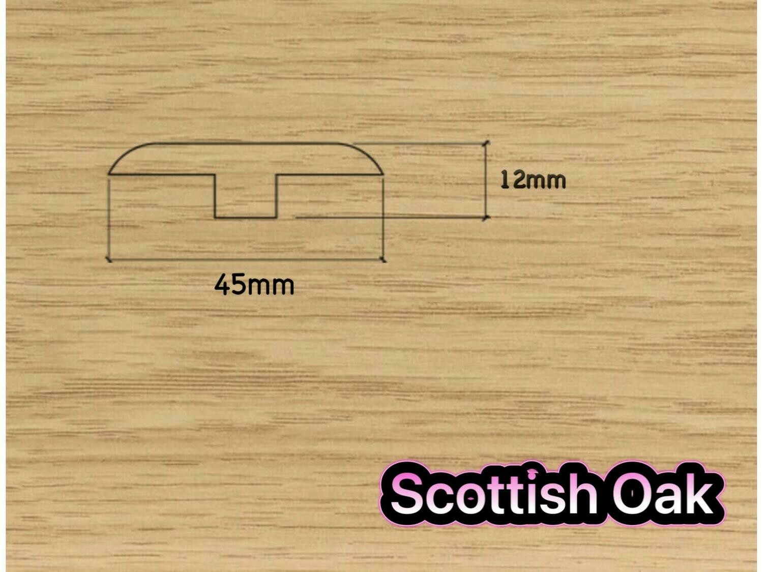 T Section Door Plate Joining Profile 2.7m (3 x 0.9m pieces)
