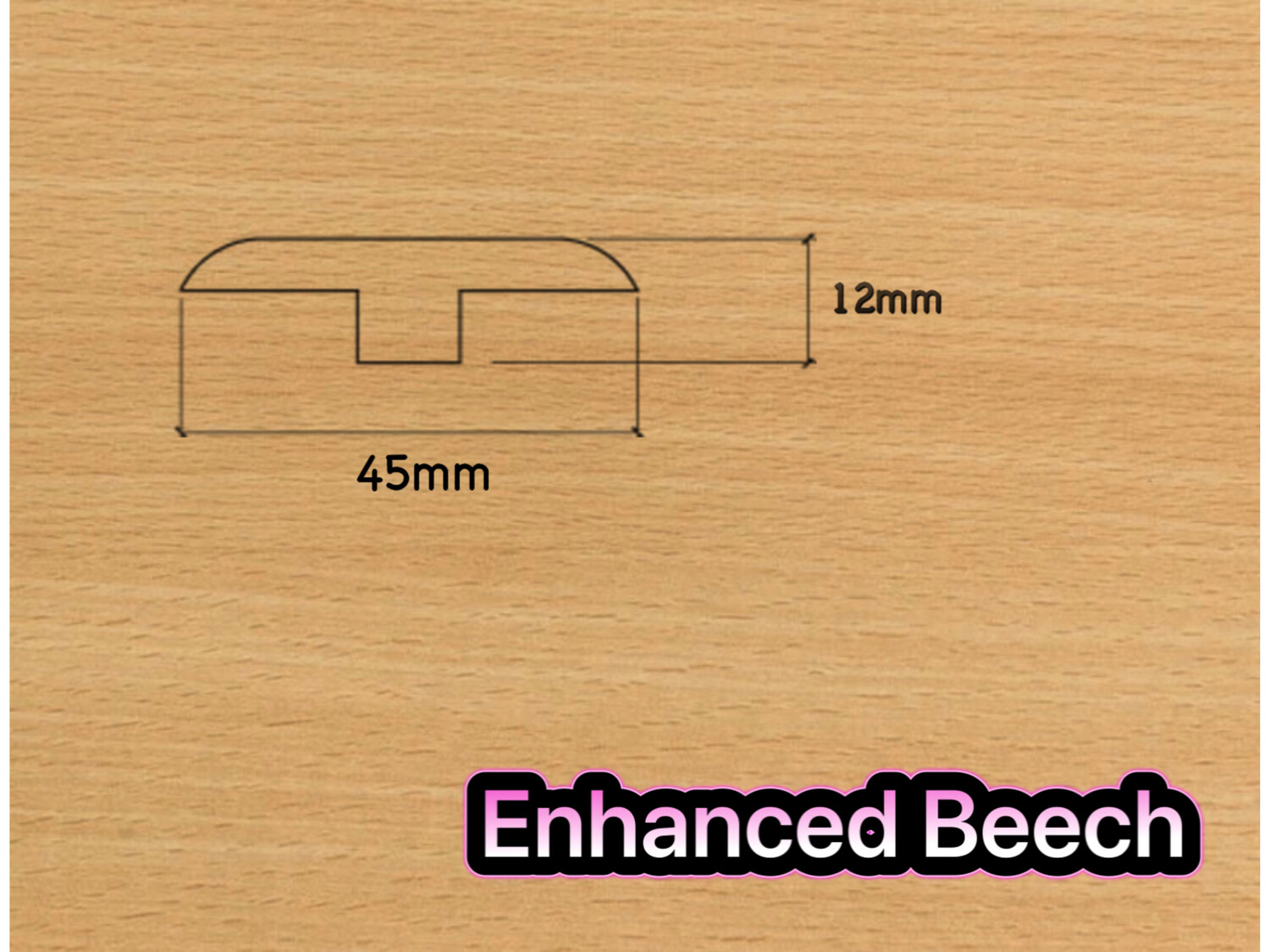 T Section Door Plate Joining Profile 2.7m (3 x 0.9m pieces)