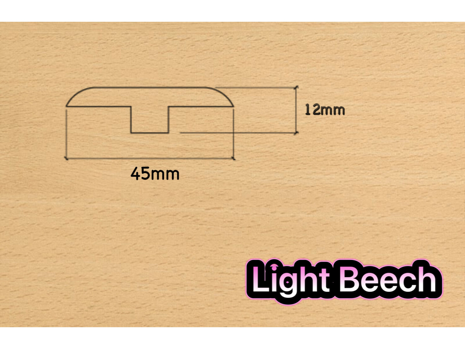 T Section Door Plate Joining Profile 2.7m (3 x 0.9m pieces)