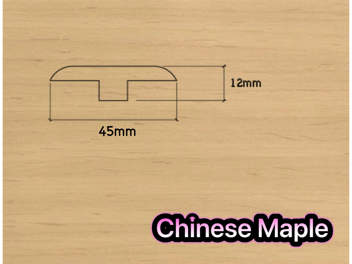 T Section Door Plate Joining Profile 2.7m (3 x 0.9m pieces)