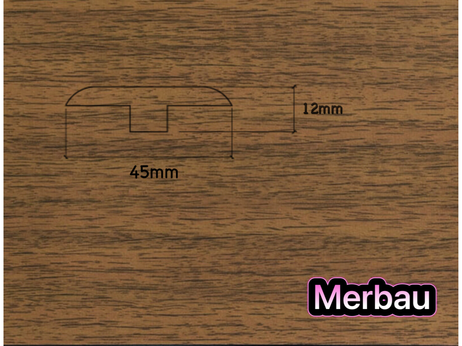 T Section Door Plate Joining Profile 2.7m (3 x 0.9m pieces)