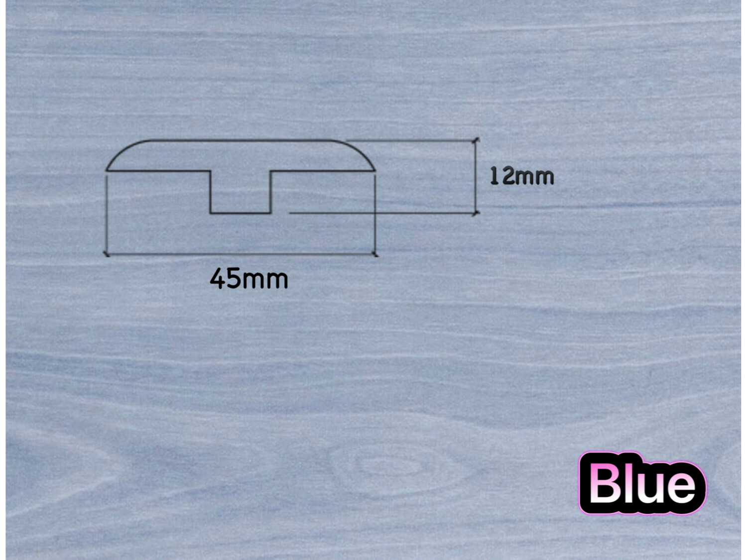 T Section Door Plate Joining Profile 2.7m (3 x 0.9m pieces)