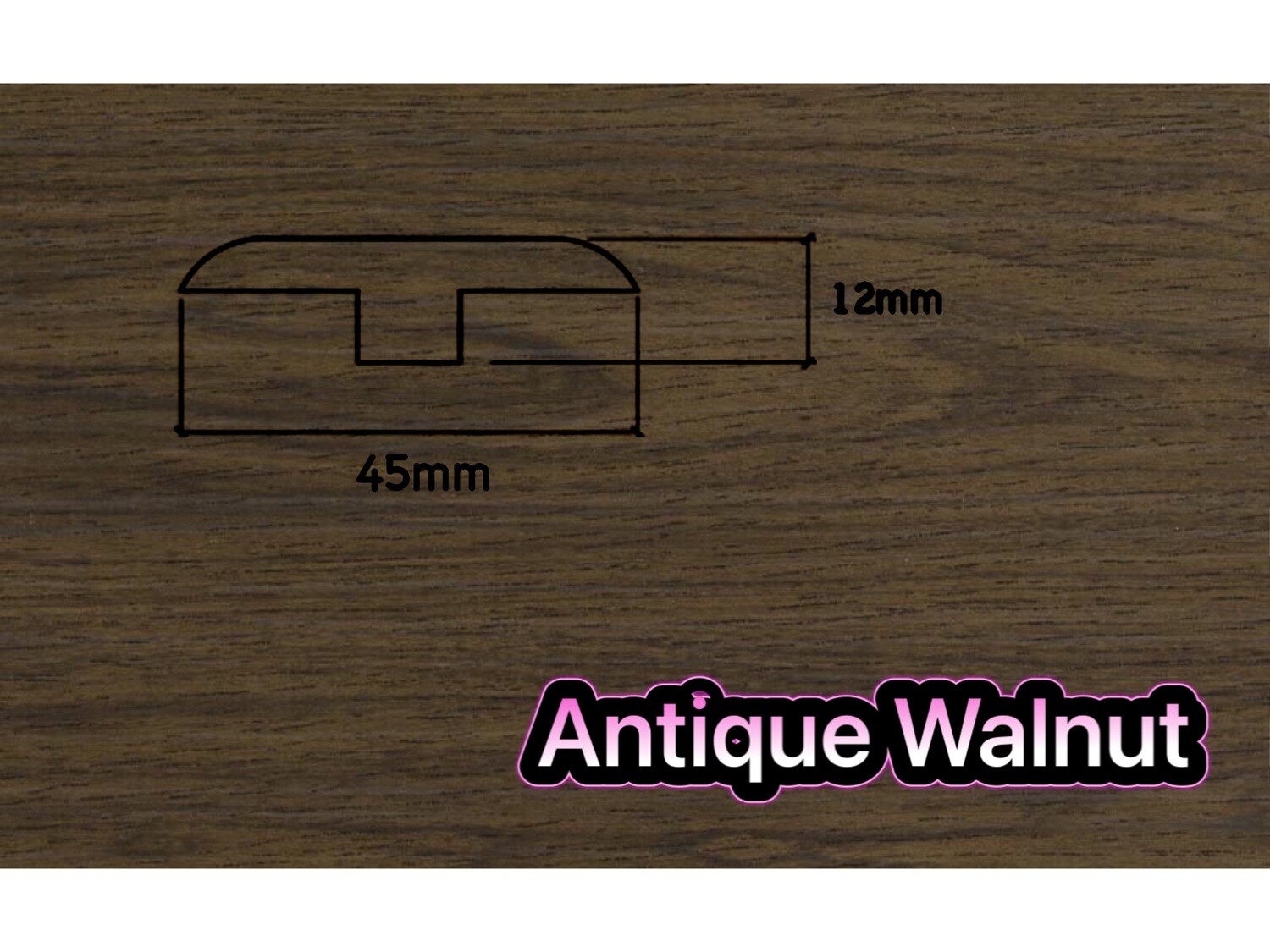T Section Door Plate Joining Profile 2.7m (3 x 0.9m pieces)