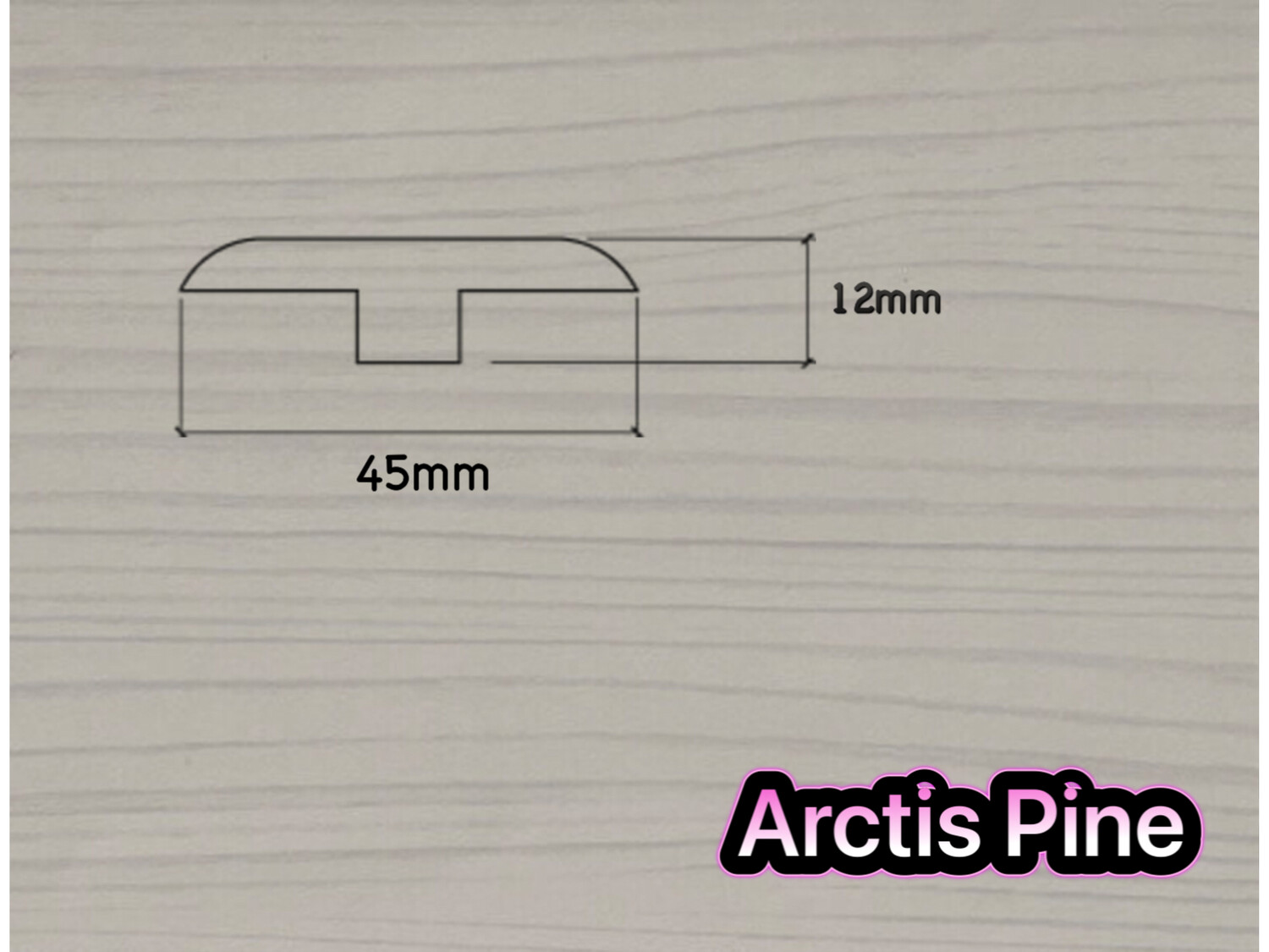 T Section Door Plate Joining Profile 2.7m (3 x 0.9m pieces)