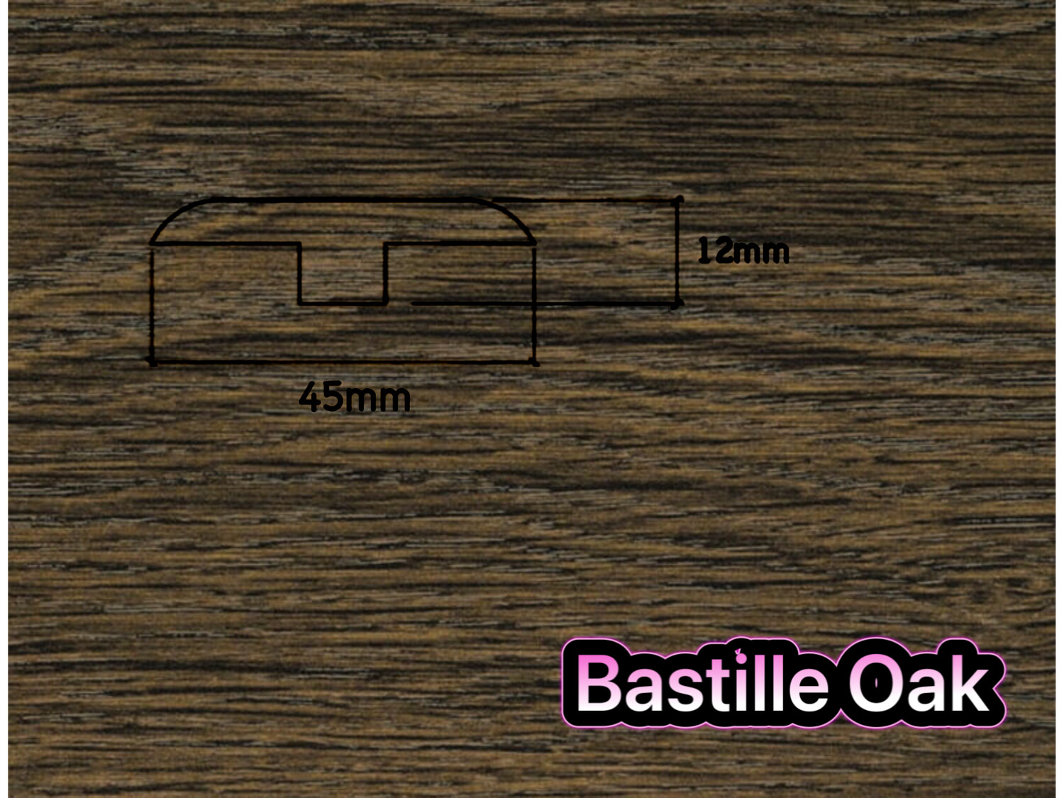 T Section Door Plate Joining Profile 2.7m (3 x 0.9m pieces)