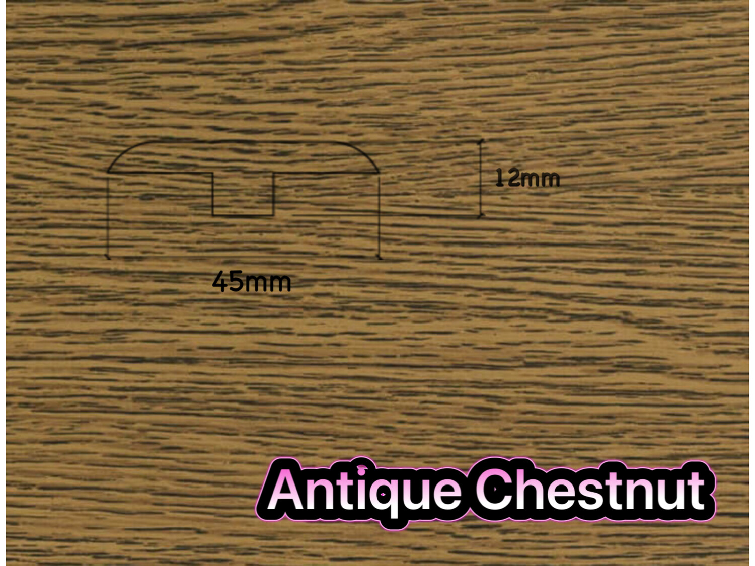 T Section Door Plate Joining Profile 2.7m (3 x 0.9m pieces)