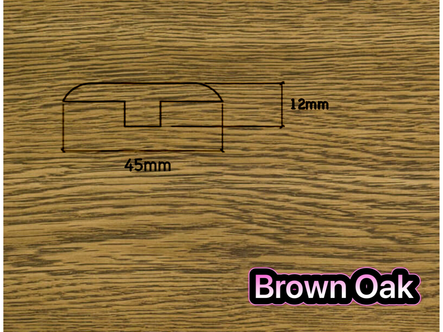 T Section Door Plate Joining Profile 2.7m (3 x 0.9m pieces)