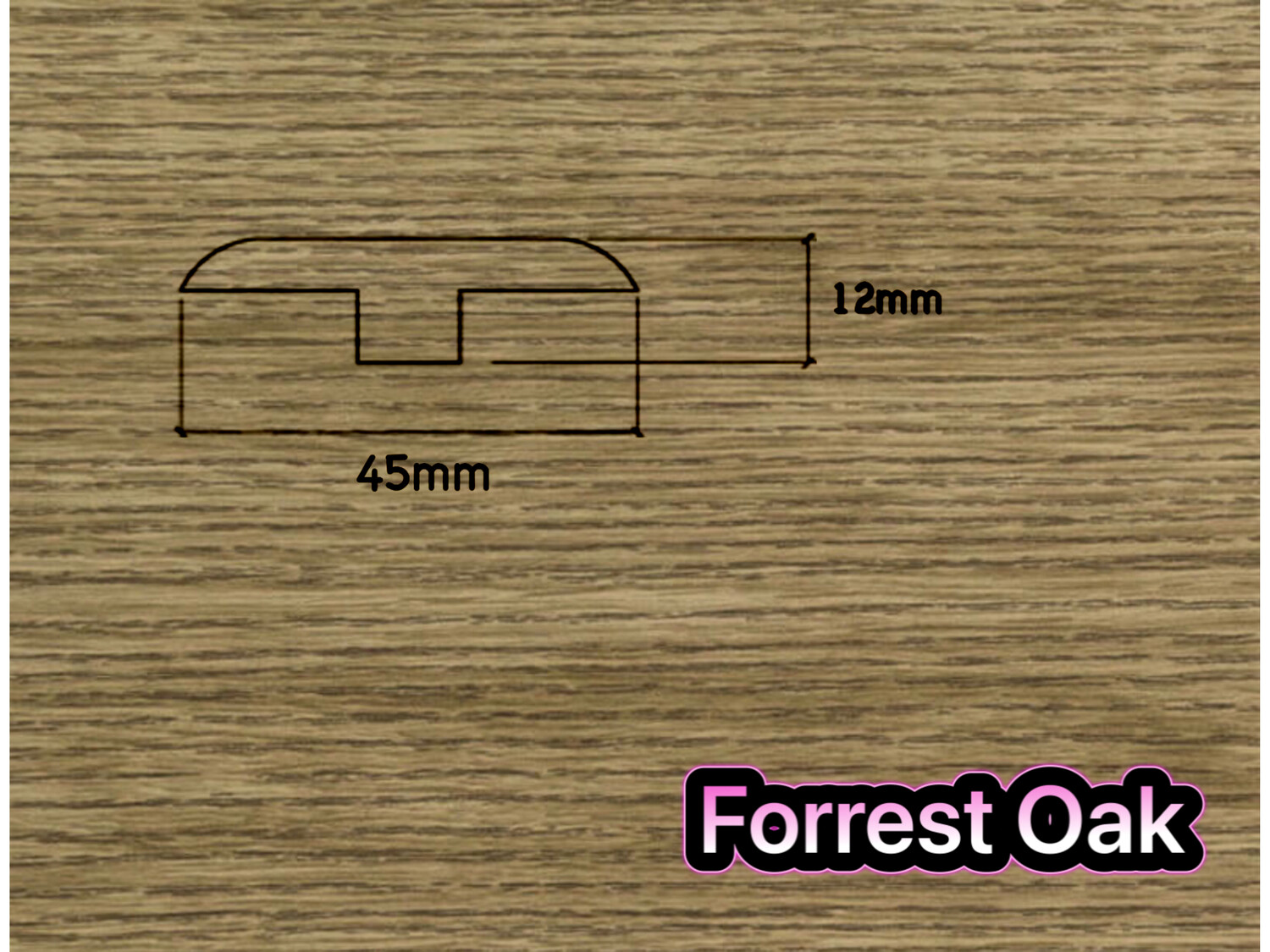 T Section Door Plate Joining Profile 2.7m (3 x 0.9m pieces)
