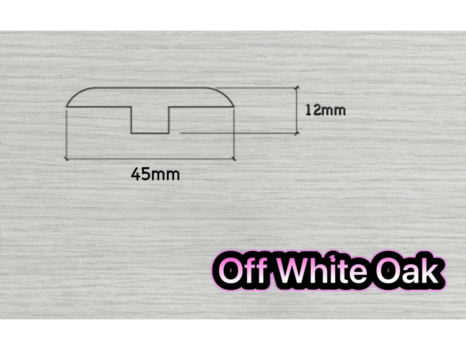 T Section Door Plate Joining Profile 2.7m (3 x 0.9m pieces)