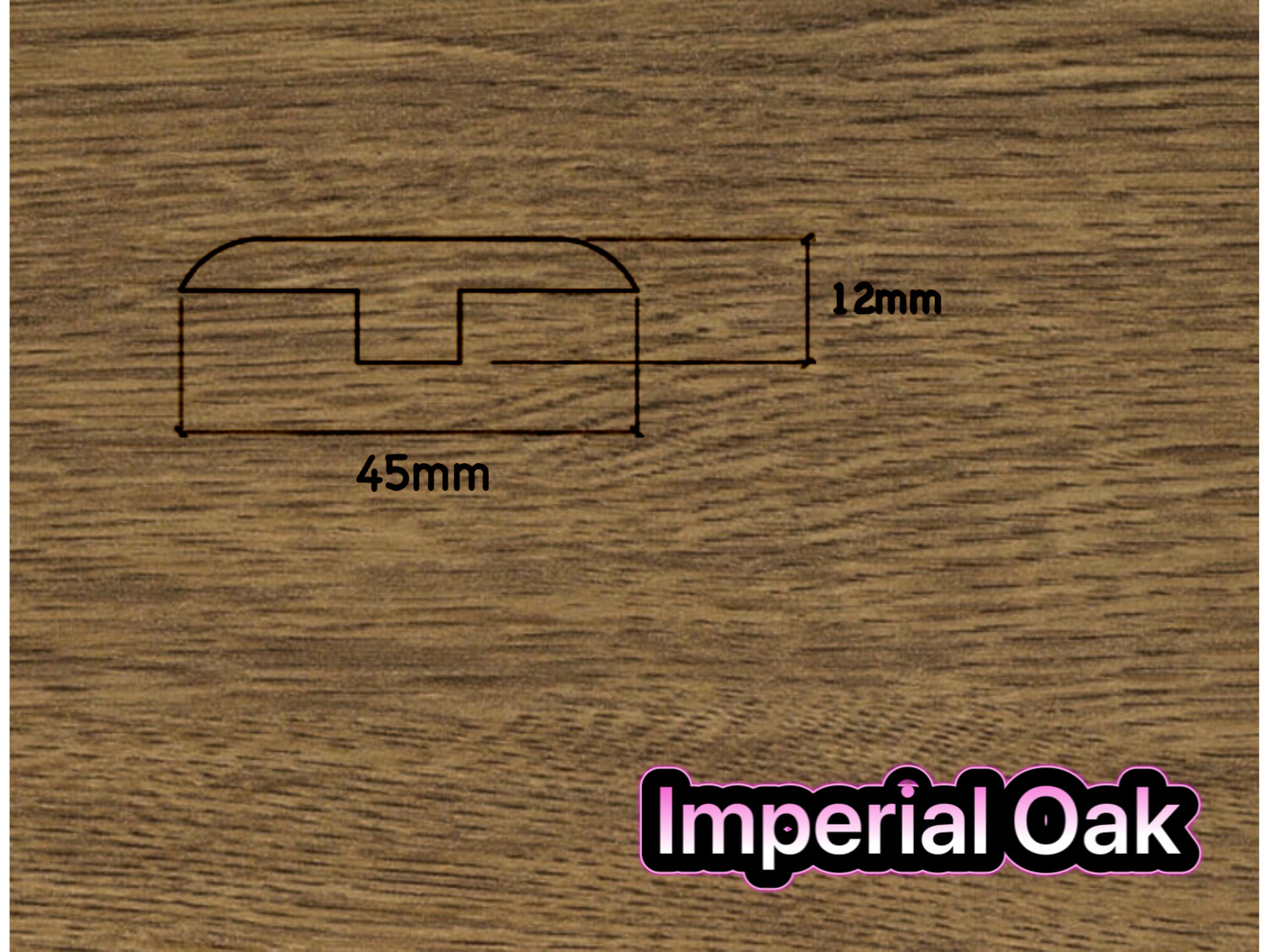 T Section Door Plate Joining Profile 2.7m (3 x 0.9m pieces)