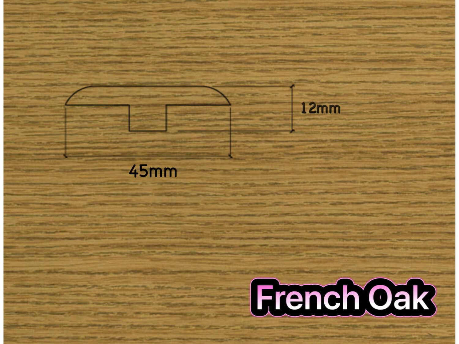 T Section Door Plate Joining Profile 2.7m (3 x 0.9m pieces)