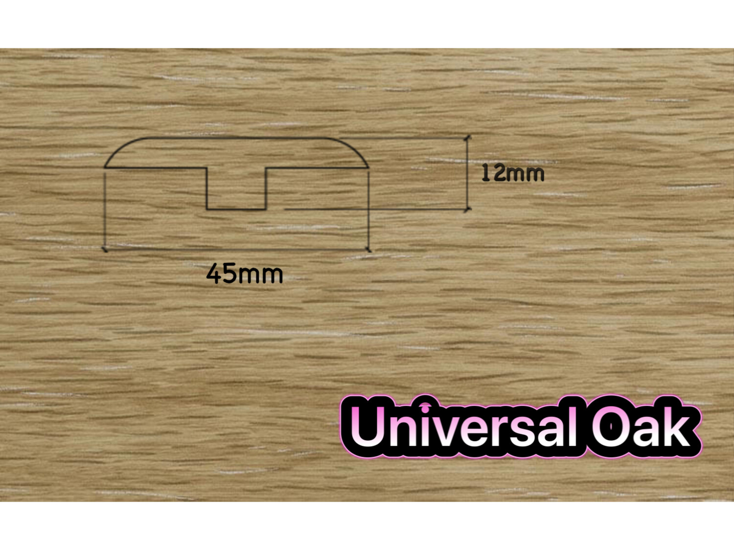 T Section Door Plate Joining Profile 2.7m (3 x 0.9m pieces)