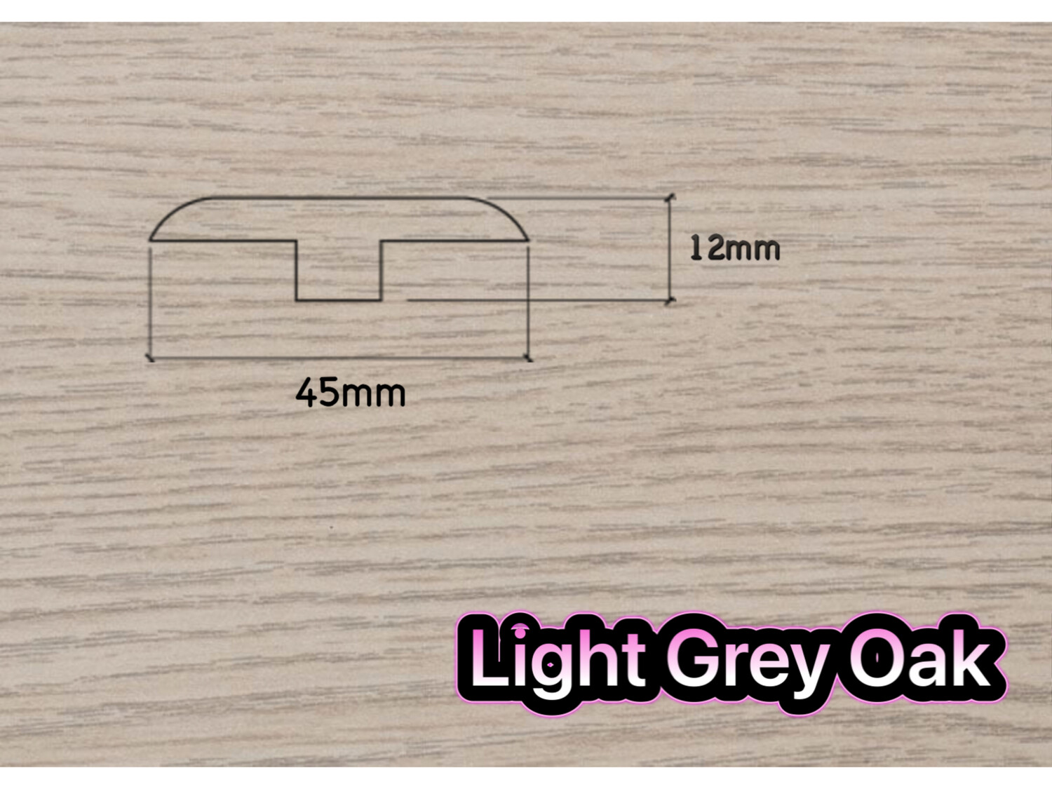 T Section Door Plate Joining Profile 2.7m (3 x 0.9m pieces)