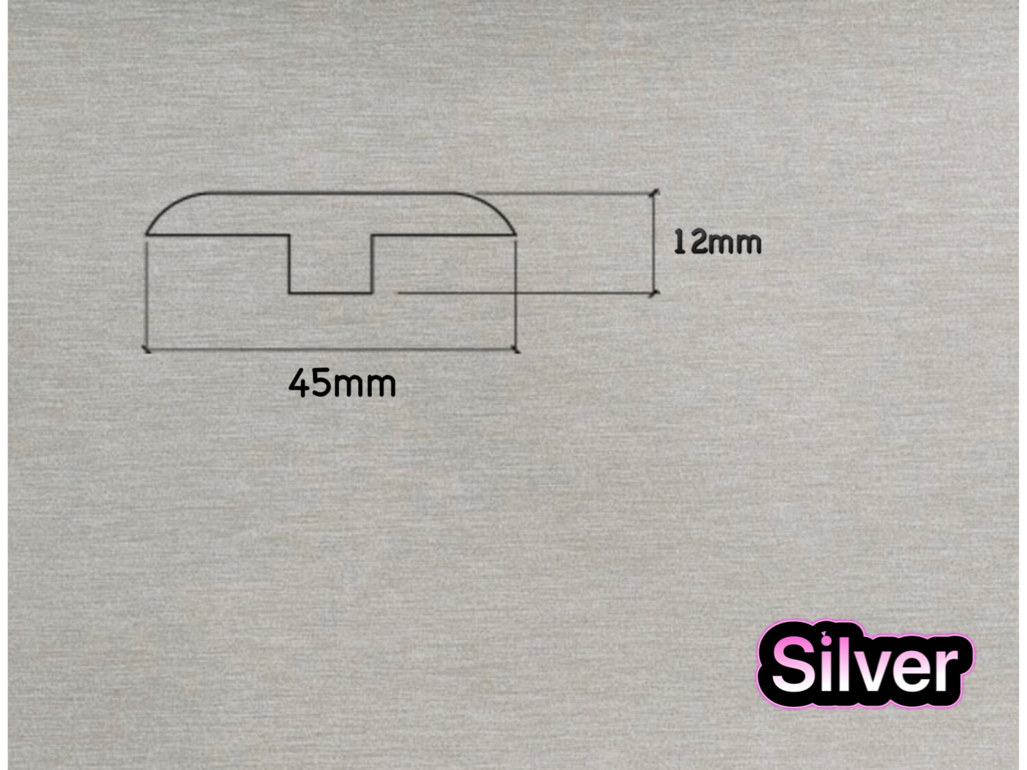 T Section Door Plate Joining Profile 2.7m (3 x 0.9m pieces)