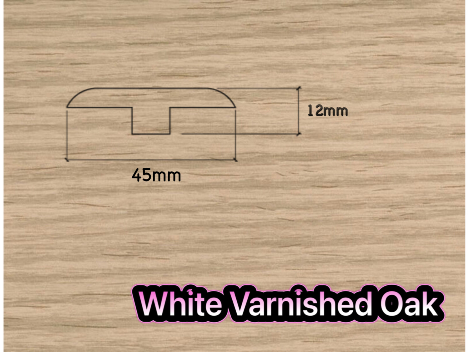 T Section Door Plate Joining Profile 2.7m (3 x 0.9m pieces)