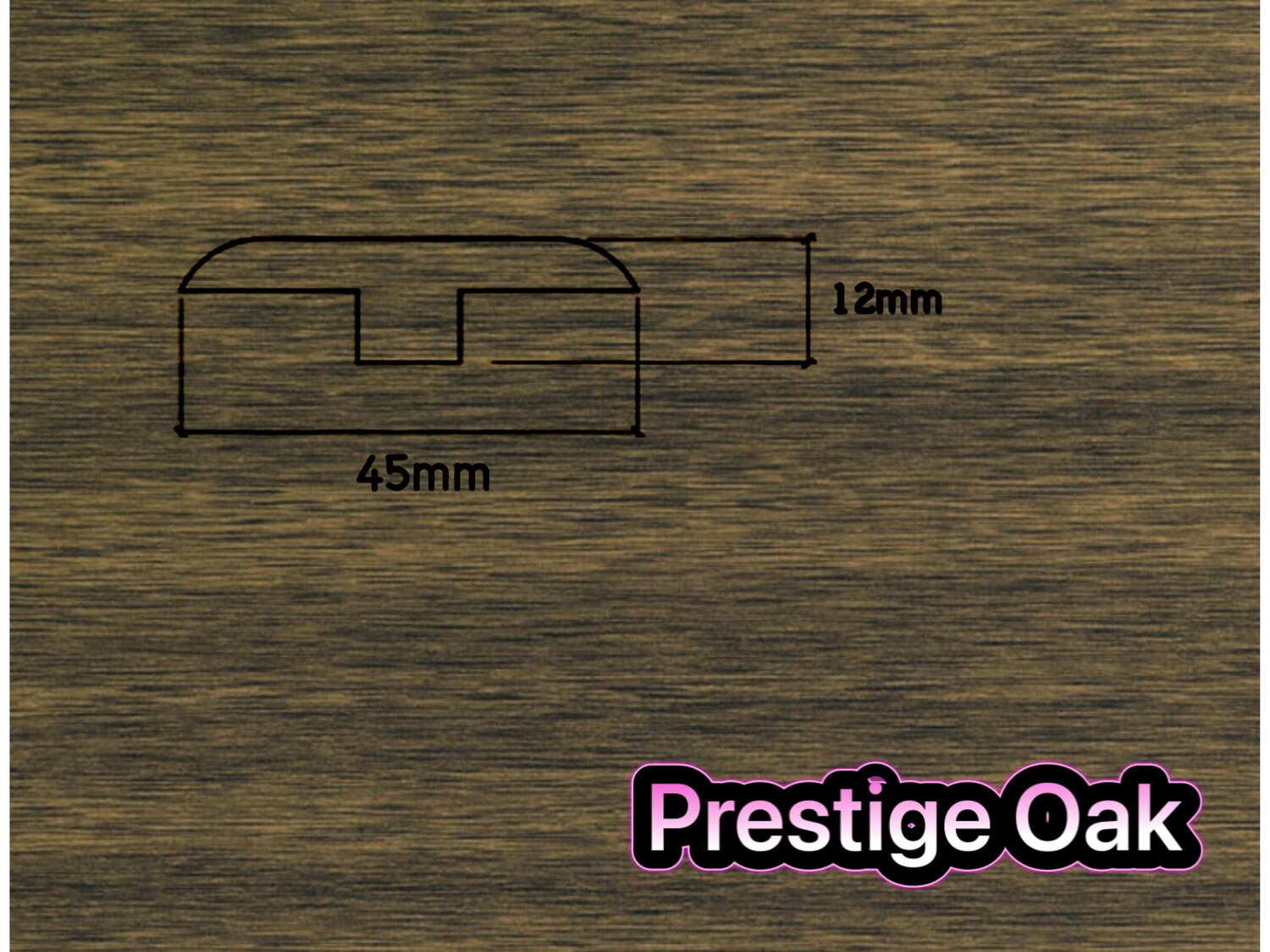 T Section Door Plate Joining Profile 2.7m (3 x 0.9m pieces)