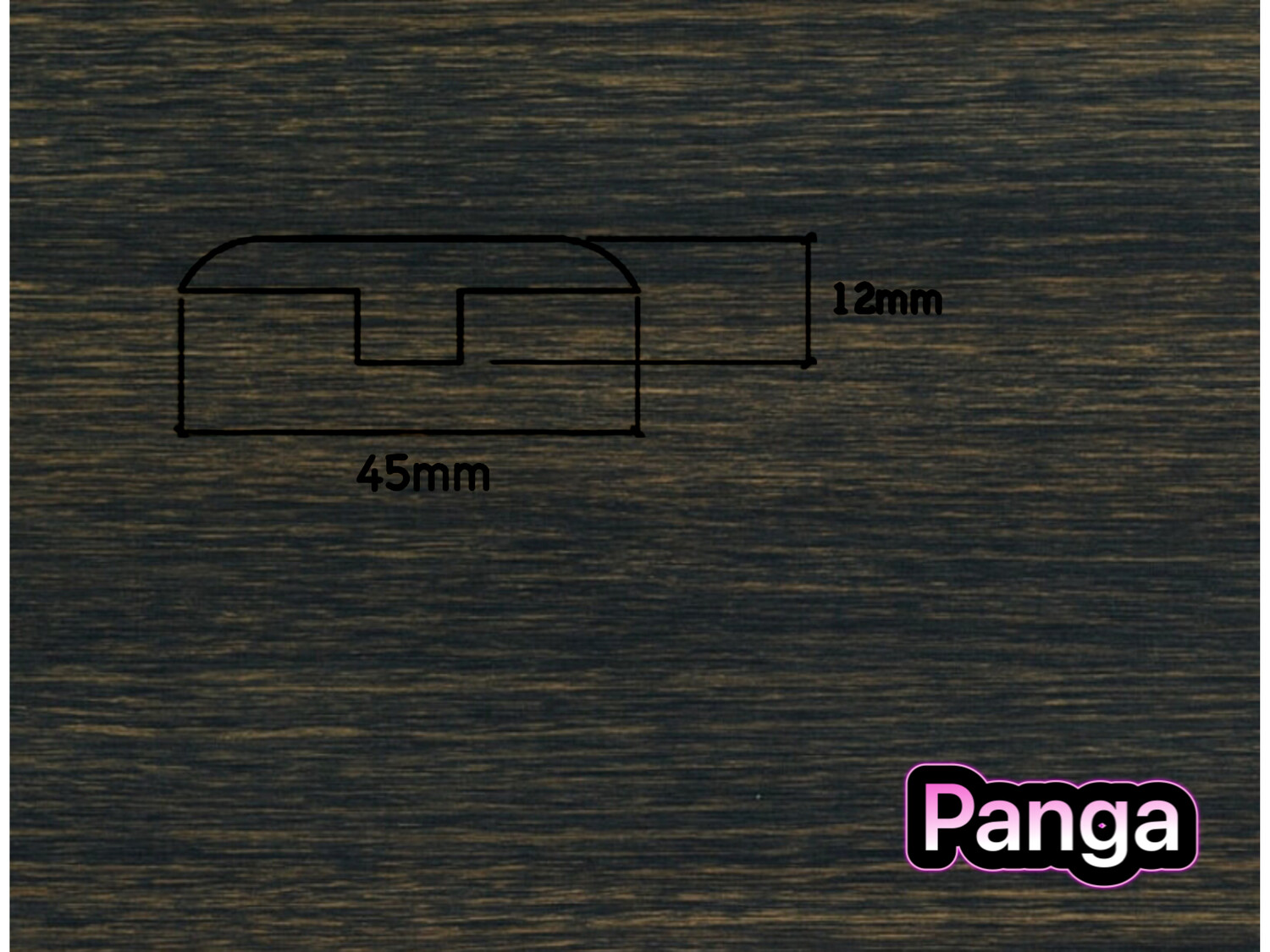 T Section Door Plate Joining Profile 2.7m (3 x 0.9m pieces)