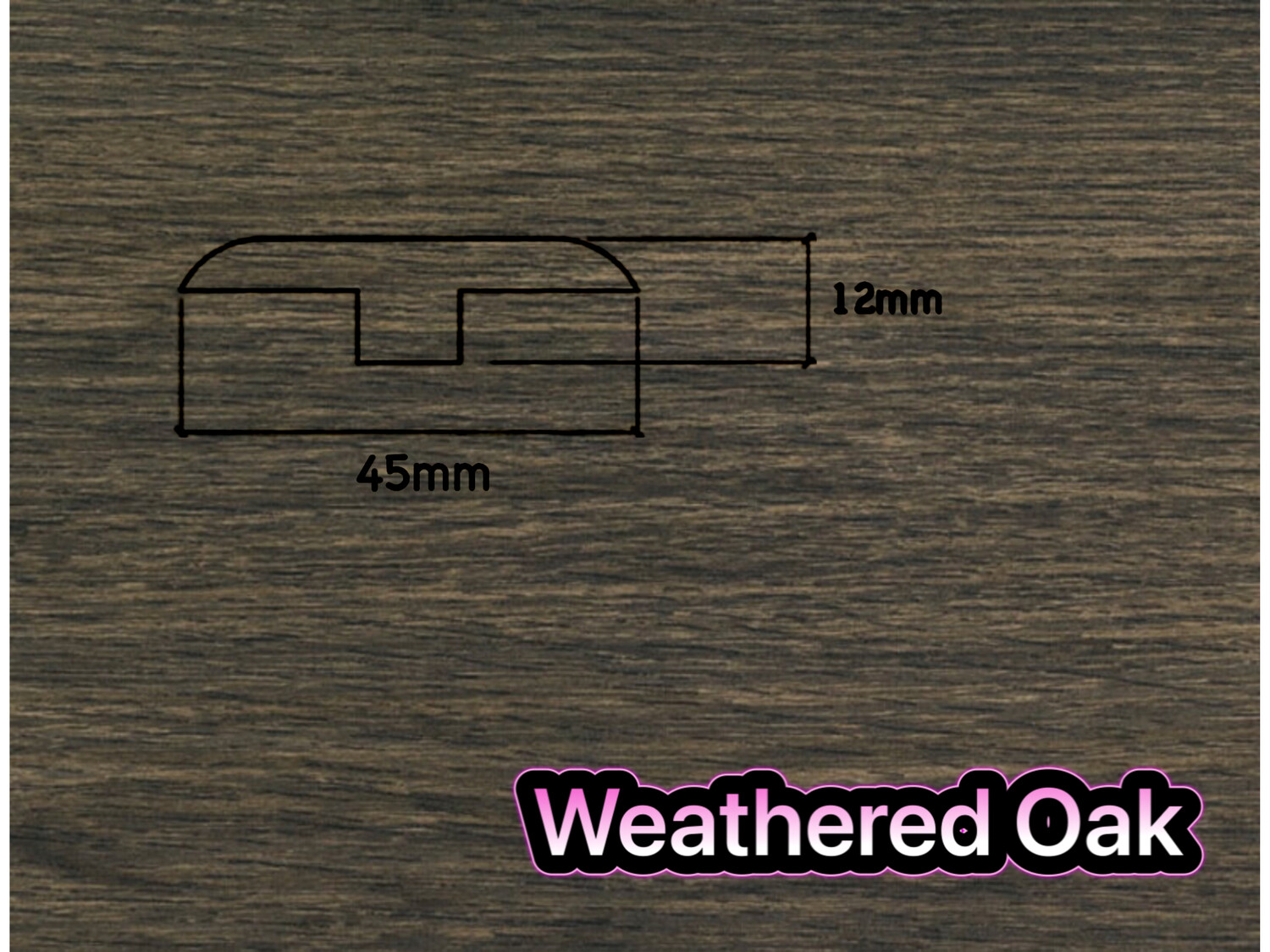 T Section Door Plate Joining Profile 2.7m (3 x 0.9m pieces)
