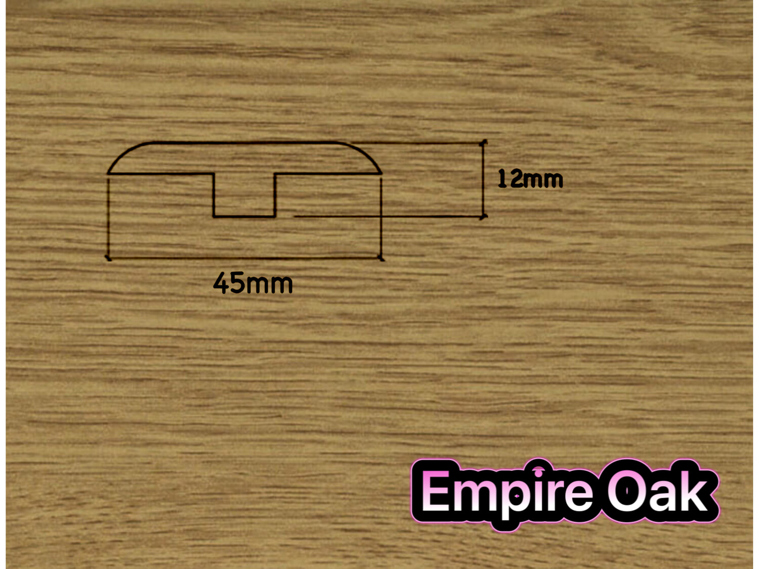 T Section Door Plate Joining Profile 2.7m (3 x 0.9m pieces)