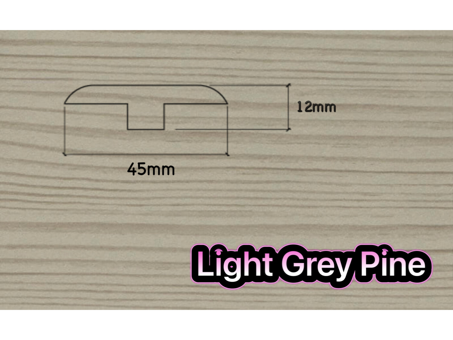 T Section Door Plate Joining Profile 2.7m (3 x 0.9m pieces)