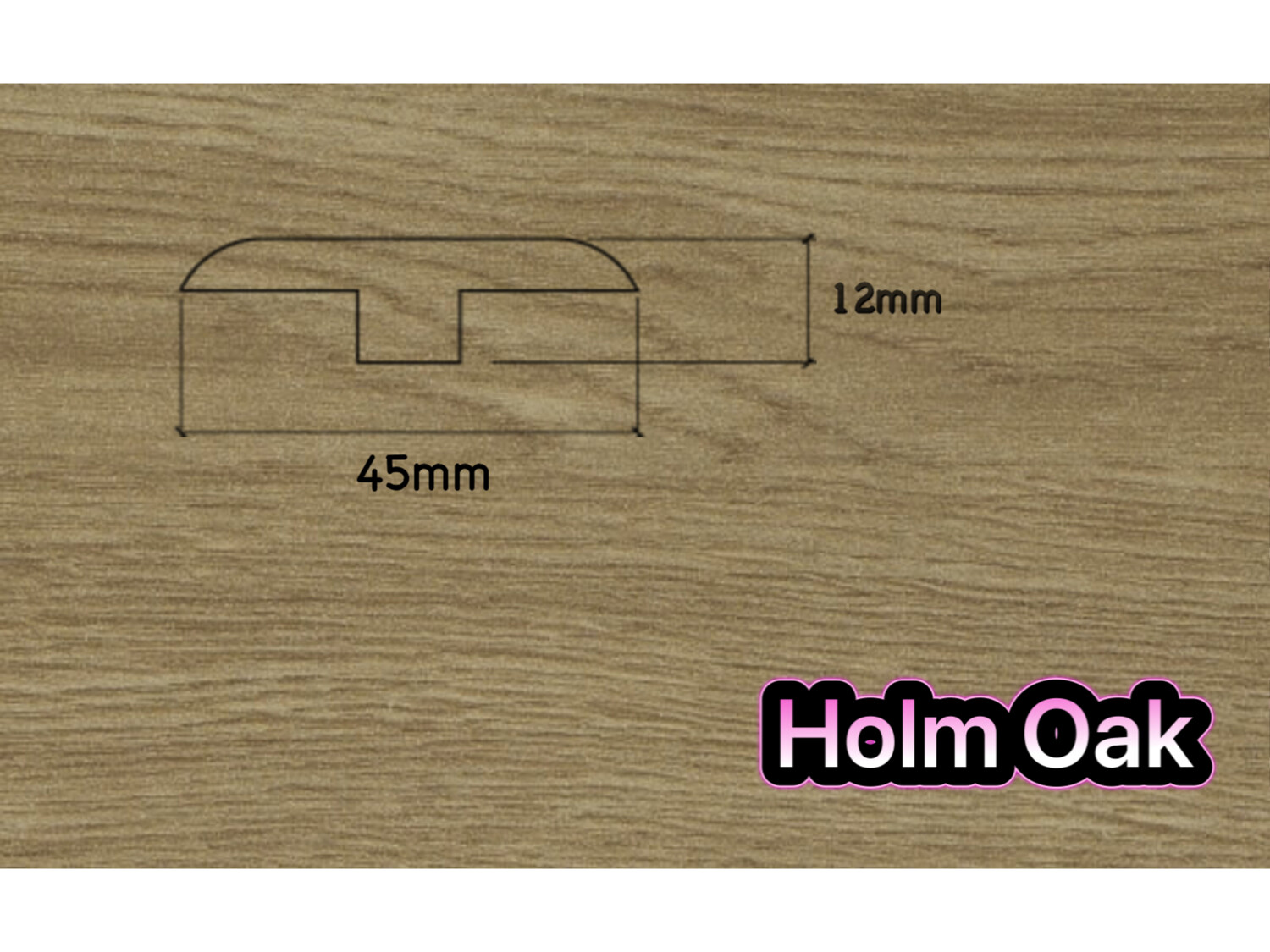 T Section Door Plate Joining Profile 2.7m (3 x 0.9m pieces)