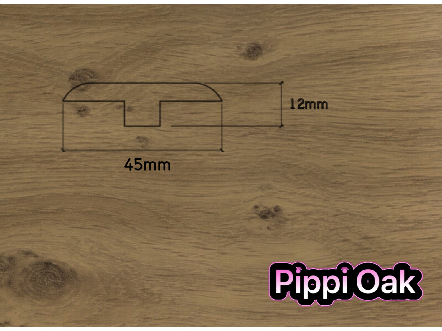 T Section Door Plate Joining Profile 2.7m (3 x 0.9m pieces)