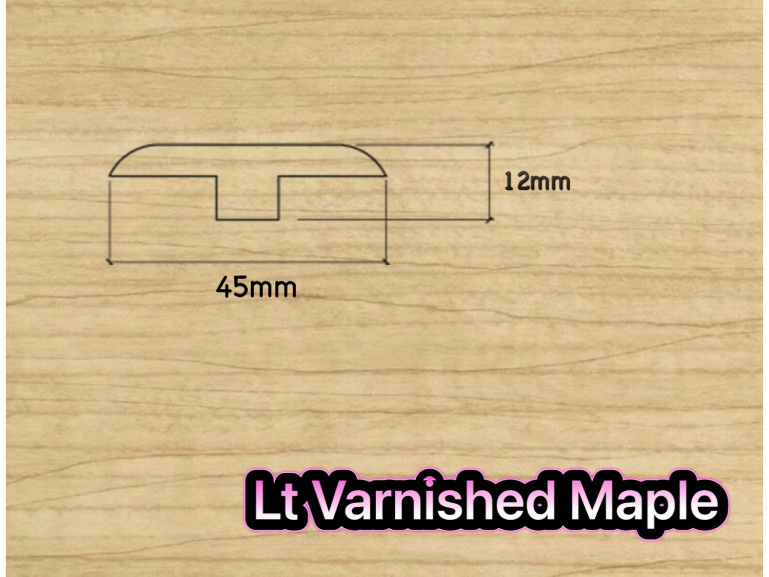 T Section Door Plate Joining Profile 2.7m (3 x 0.9m pieces)
