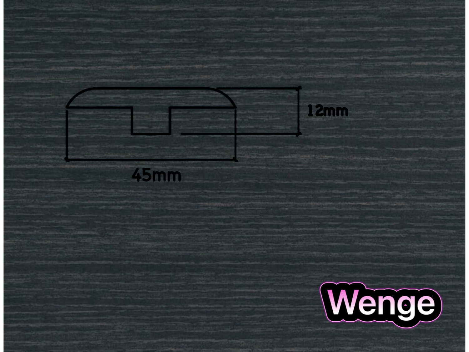 T Section Door Plate Joining Profile 2.7m (3 x 0.9m pieces)