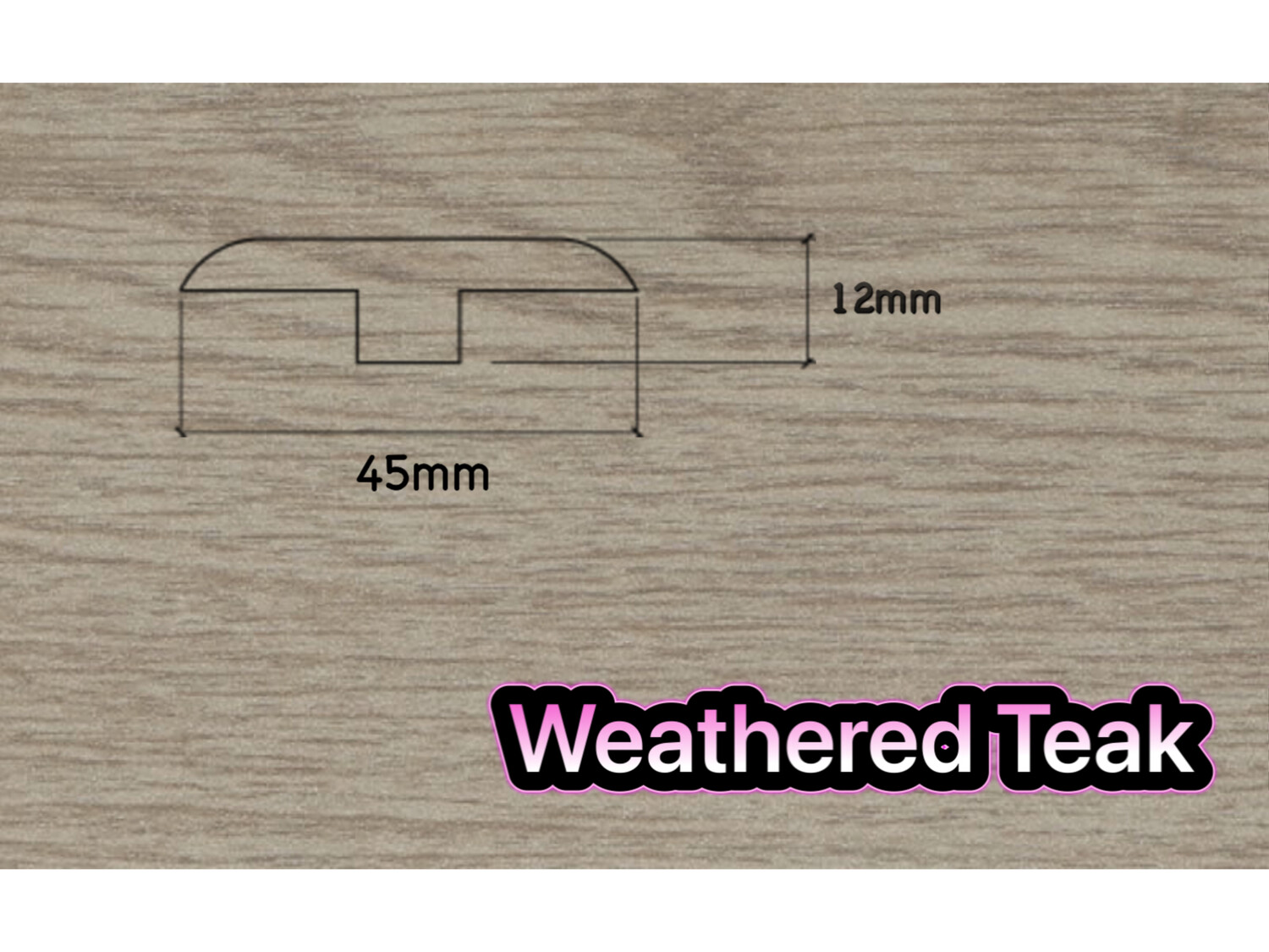T Section Door Plate Joining Profile 2.7m (3 x 0.9m pieces)