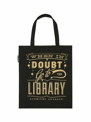 Harry Potter "When in Doubt, Go to the Library" tote bag
