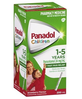 Panadol Children 1-5 Years Strawberry Flavour 200ml