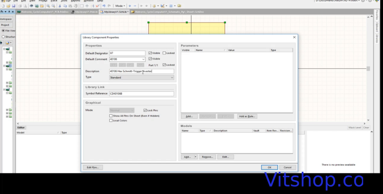 Video Tutorial-CD40106 footprint 3D-Altium-Full Episode